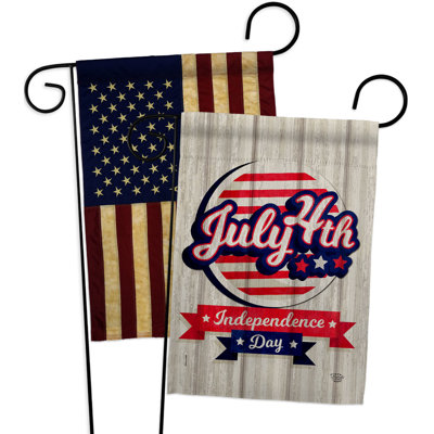 Drapeau de jardin en polyester 13 x 18,5 po Independence Freedom