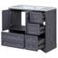 Meuble-lavabo simple 36 po avec plateau en résine-242925785