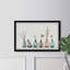 « colored bottles »-reproduction de peinture encadrée sur papier-50107346