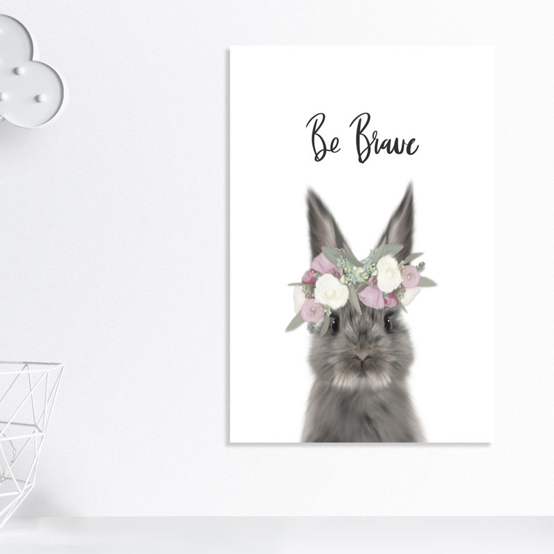 Le lapin est courage, H 36 po x l 24 po x P 1,5 po, Toile