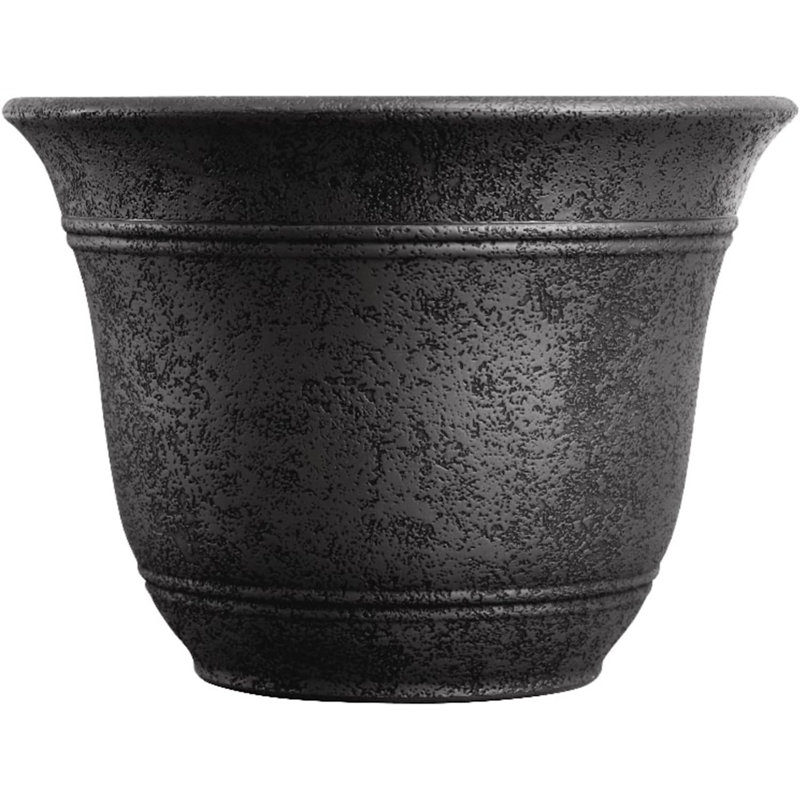 Knel Pot Planter, Black Onyx, 9.63" H x 13" W x 13" D