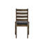 Chaise d'appoint 2 places en similicuir et bois synthétique brun