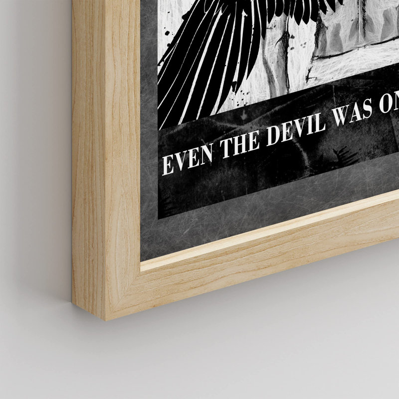 «Lucifer Even Devil Was Angel Once Dark Man» sur papier, Naturel, H 10 po x l 8 po