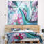 Tapisserie de fleurs de plantes fractales de couleur rose abstraites-28494489