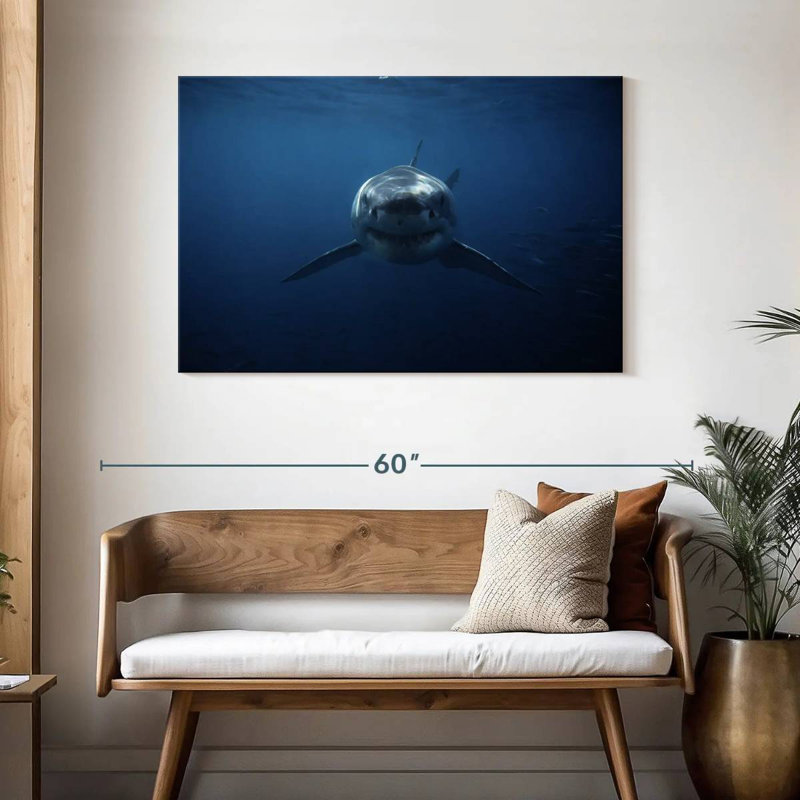 Brampt Shark Stalking, 30" H x 45" W