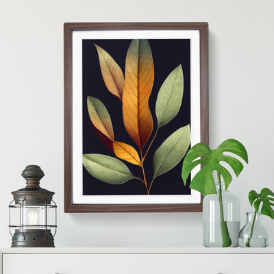 Pretty Leaves Art No.1 - Single Picture Frame Print