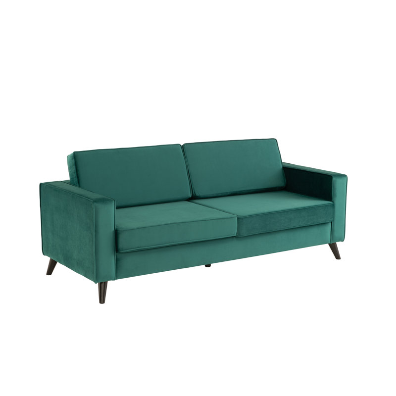 Esden Velvet Sofa, Green, 3