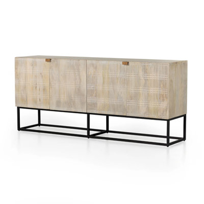 Kelby Sideboard In Light Wash Carved Mango