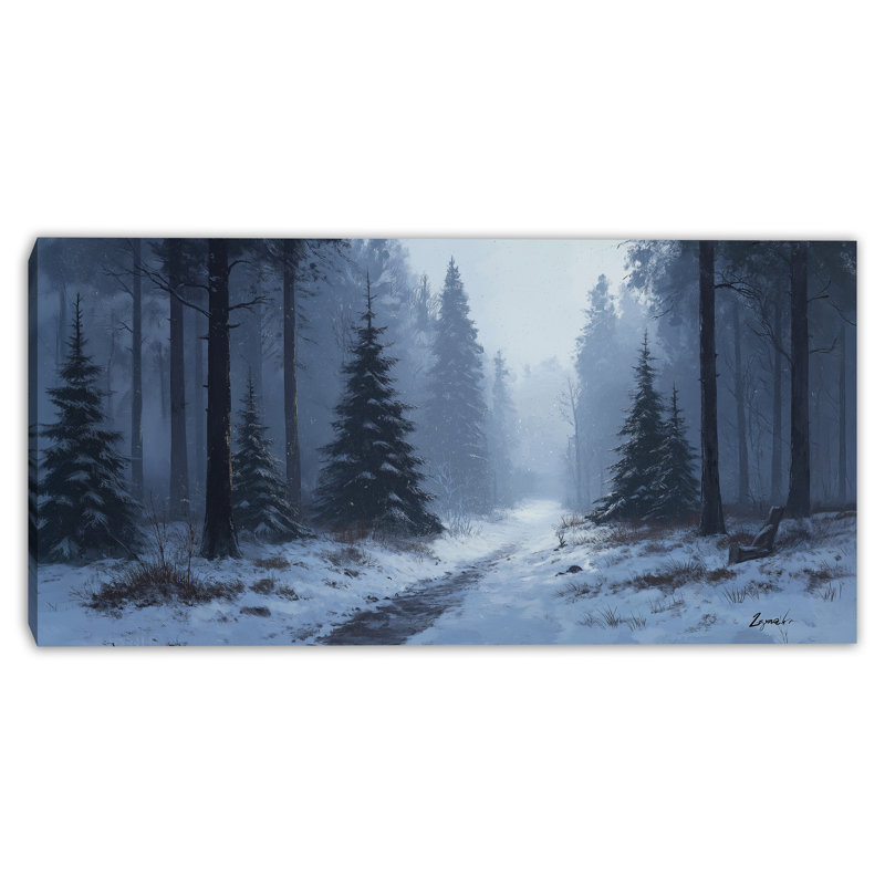 Art mural sur toile Silent Woodland Trail, 24 po x 48 po
