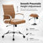 Fauteuil de conférence en cuir Benmar à dossier moyen pivotant et inclinable-130646513-130646519
