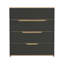 Commode Zoe, plateau supérieur, quatre tiroirs - chêne noir / clair-556364257