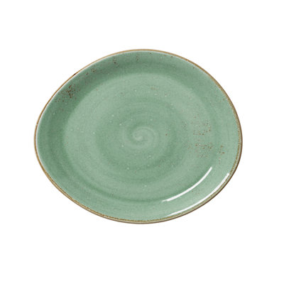 Assiette bleu artisanal
