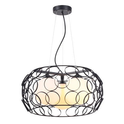 Kestner 3 - Light Black Cluster Pendant