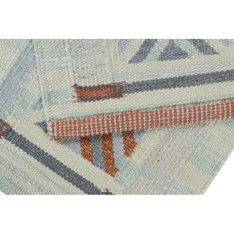 Scandinavian Wool Geometric Area Rug, Rectangle 10' x 14'