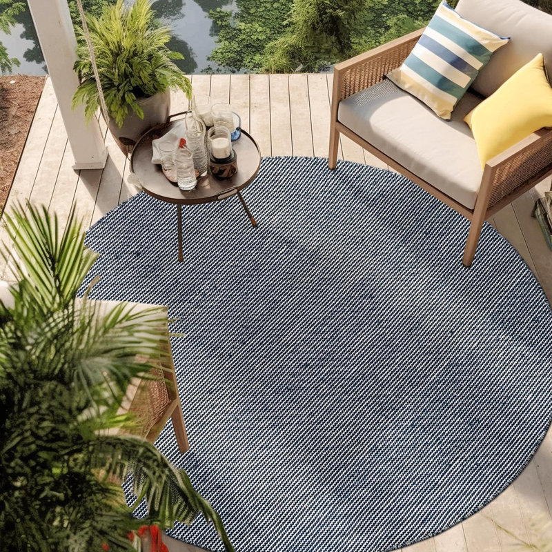 Tapis d'extérieur Jill Zarin Palm Spring, Rond 5 pi 1 po