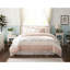 Édredon très grand Dawn Blush - 9 pièces en coton avec imprimé cachemire, bride, 2 taies décoratives, 3 coussins décoratifs Euro et tissu teint-128684996-128684994