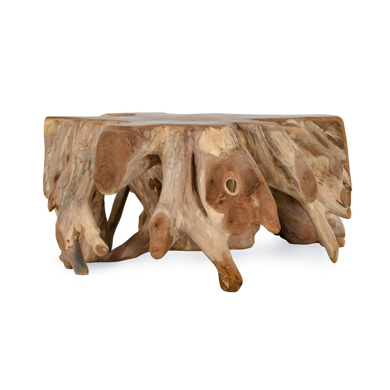 Cypress Natural Root Teak Wood Coffee Table