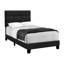 Lit simple tapissier noir en velours