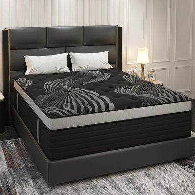 Matelas hybride mi-ferme 12 po / 14 po avec mousse viscoélastique rafraîchissante, matelas dans une boîte
