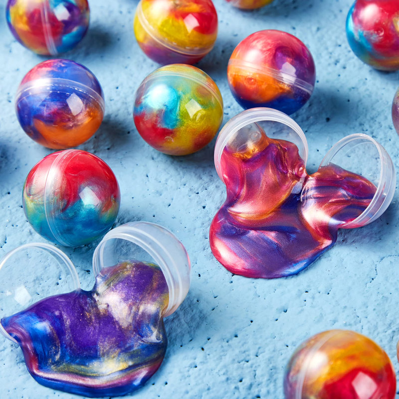 Boule de cristal et polypropylène, boules de Slime multicolores, 24 pièces