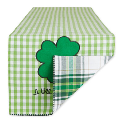 Anamile A WEE BIT O LUCK EMBROIDERED TABLE RUNNER 13X72