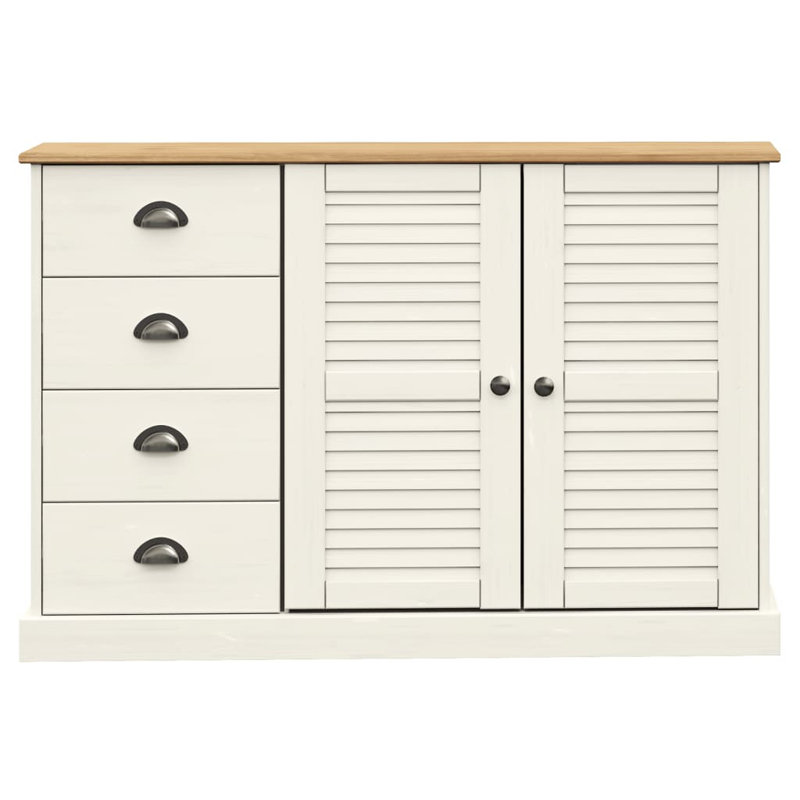 Peoa 113cm Solid Wood Sideboard, White