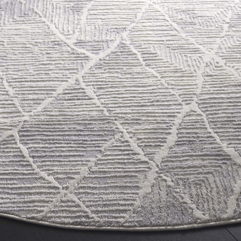 Jurrina Performance Abstract Rug, Round 6'7"