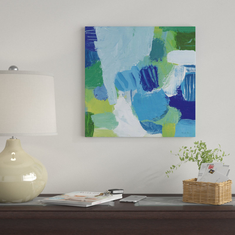 « mountain reflection i » par farida zaman, impression sur toile tendue, H 18 po x l 18 po x P 1,5 po, Toile avec cadre noir