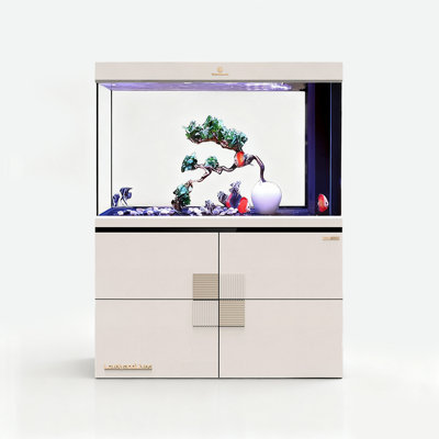 Scandinavian Ultra-Clear Glass Split Cabinet Bottom Filter Aquarium