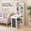Bureau convertible pliable, table murale avec tableau noir et étagères de rangement, bureau escamotable gain de place pour bureau à domicile et petites pièces (blanc)-1335450811