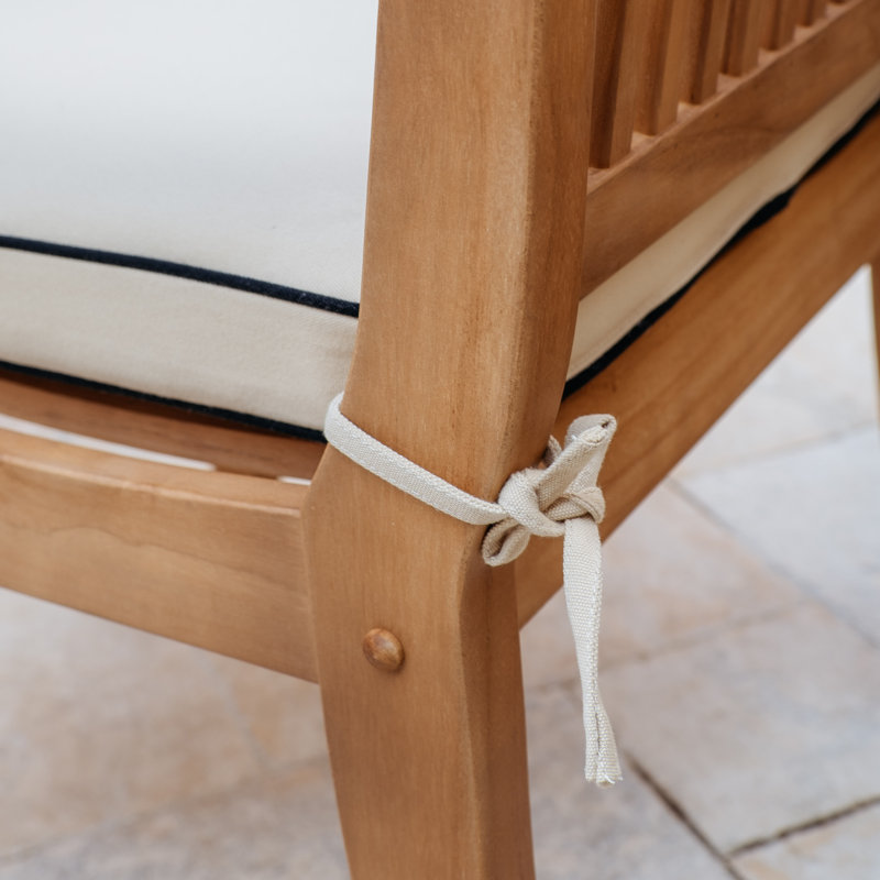 Ensemble de salle à manger d'extérieur Summerton pour 4 personnes en bois de teck avec table ronde, Natural Teak