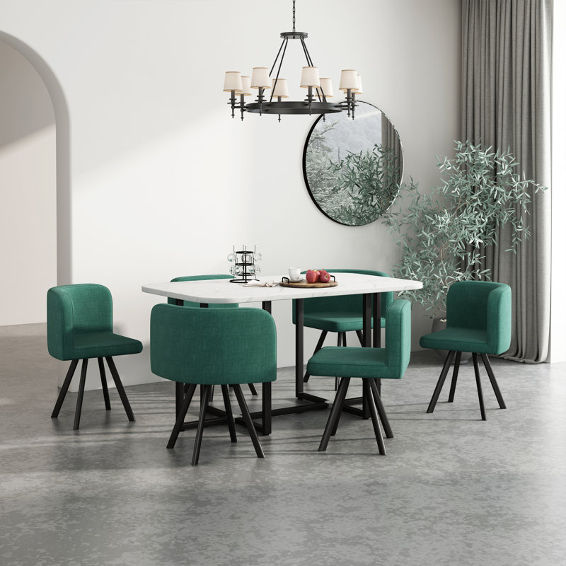 Ensemble de table de salle à manger, table de salle à manger rectangulaire avec chaises, cuisine