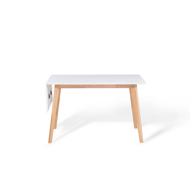 80 cm Extendable Rectangular Dining Table with Wood Base