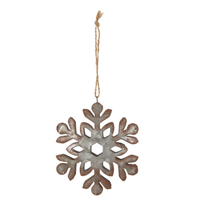 5.12'' Metal Snowflake Holiday Shaped Ornament