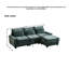 Canapé modulaire en L 99 po en chenille de 99 po avec revêtement lombaire amovible, assise et revêtement en chenille confortable et moderne, structure en bois massif, support