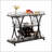 Durable Industrial Bar Cart With Wheels, Three-Level Storage, And Wine Glass Racks For Home Use