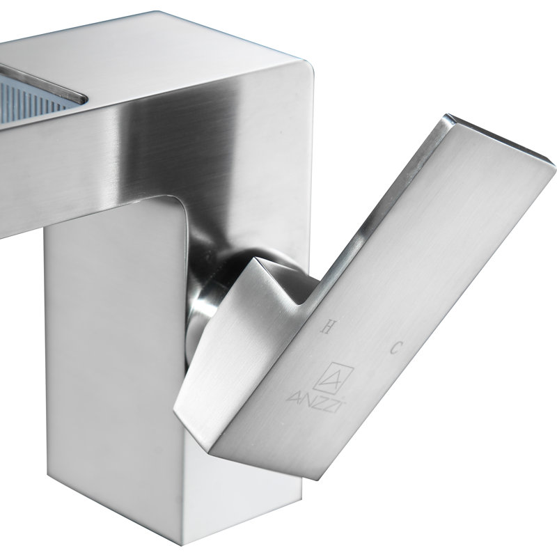 Single-Hole Single-handle Bathroom Faucet with Drain Assembly, Brushed Nickel