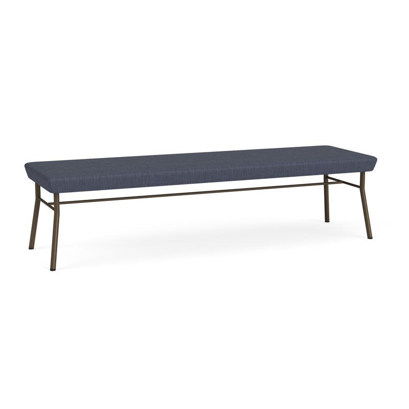 Banc en métal 3 places Chat, Bronze, Plot Line bleu marine