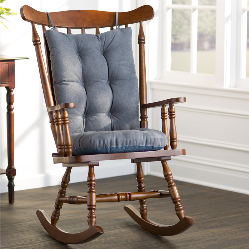 Ensemble de coussins de chaise berçante antidérapant, Bleu pierre