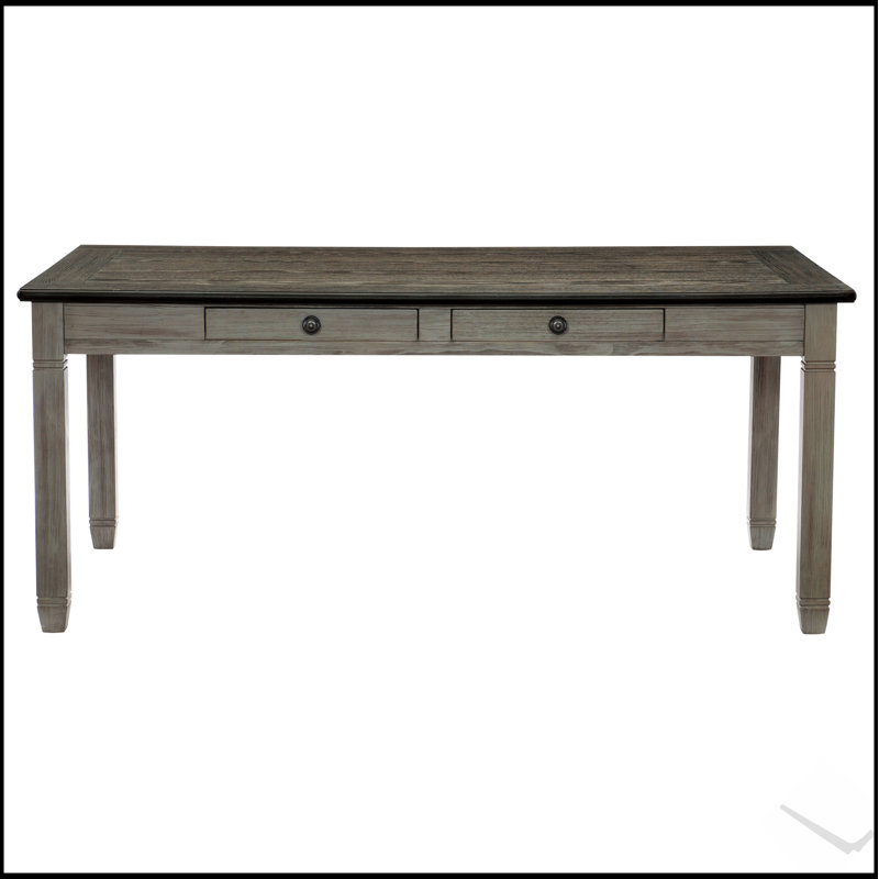 Table décontractée en bois à deux tons avec 6 tiroirs pour une expérience culinaire moderne et organisée