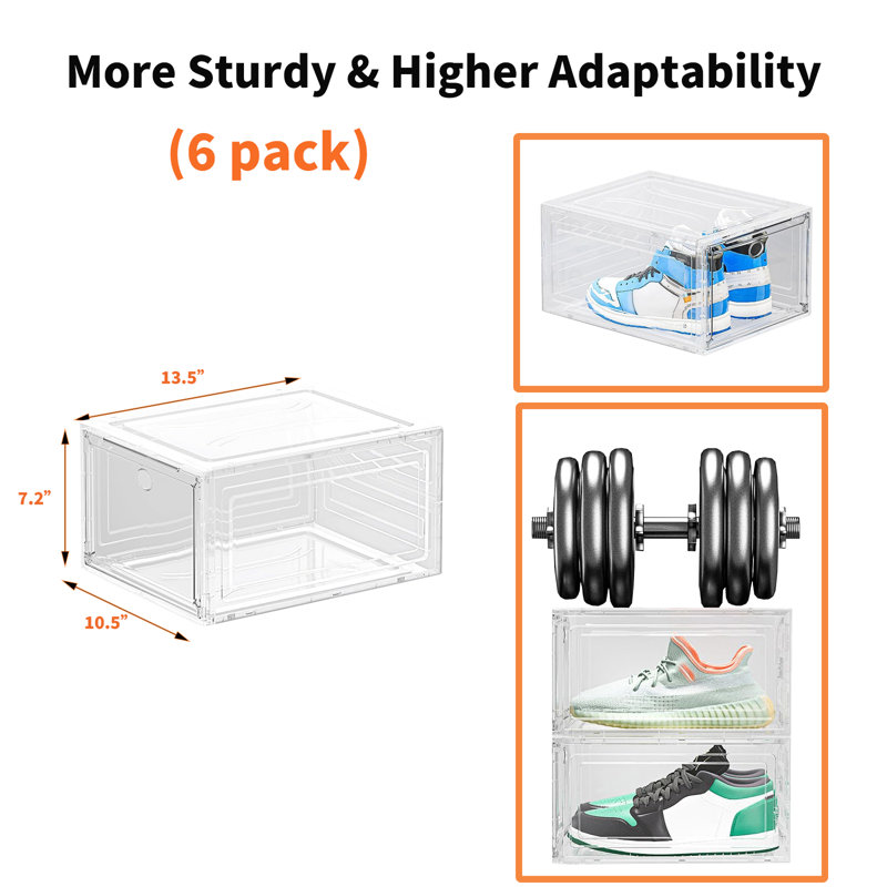 Thickened Transparent Magnetic Shoe Cabinet, 6