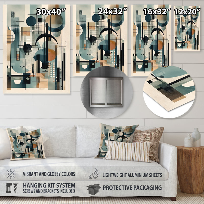 Modern Abstract Wall Decor on Metal, 20" H x 12" W x 1" D