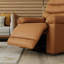 Fauteuil inclinable et pivotant avec repose-pieds manuel en cuir fleur-812734617