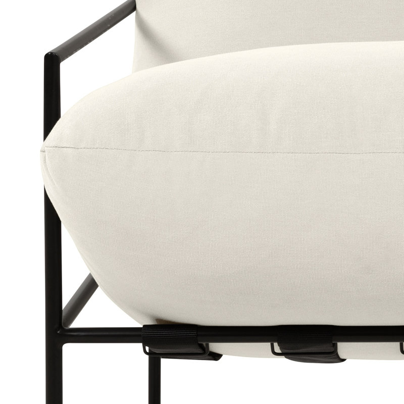 Danita Armchair, Washed White Performance Canvas