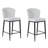 Upholstered Faux Leather Counter Stool with Steel Frame