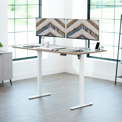Vivo Electric Stand Up Desk Workstation
