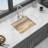 Quartz Kitchen Sink - 21X18" White Granite Composite Workstation Undermount Kitchen Sink-119208230