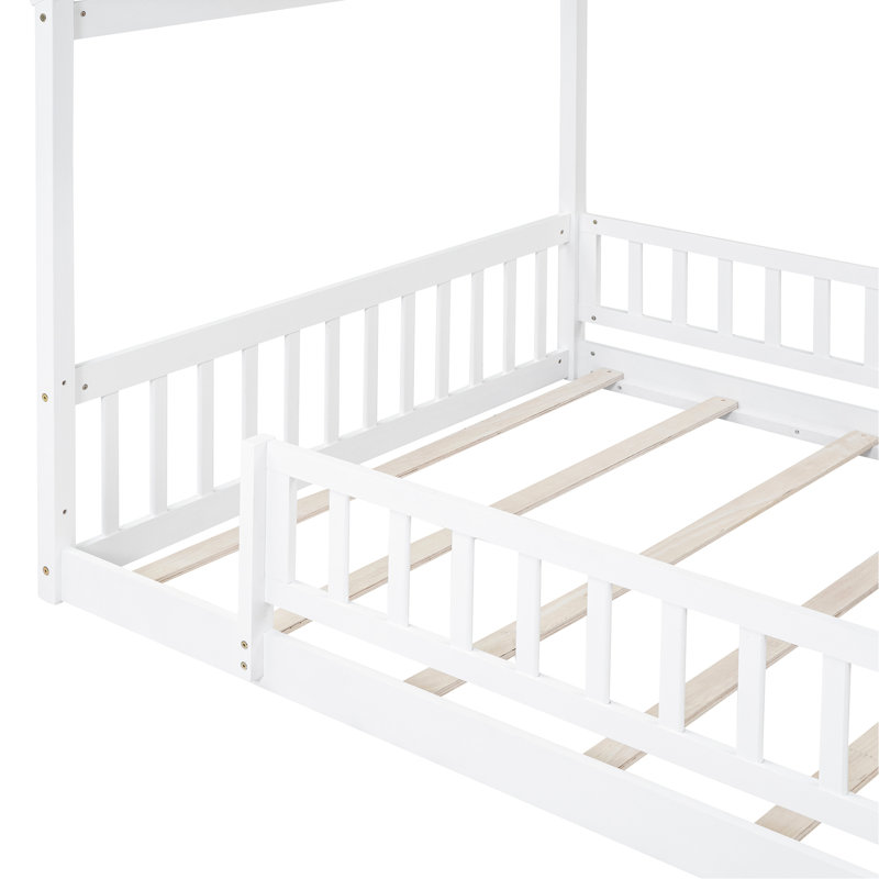 Lit maison ludique avec clôture Playful, Full, White