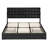 Mercer41 Velvet Upholstered Bed Frame With LED Headboard,3 Rolling Drawers And Power Outlets-1473337741-1464515101