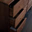 Commode d'appoint simple en noyer noir